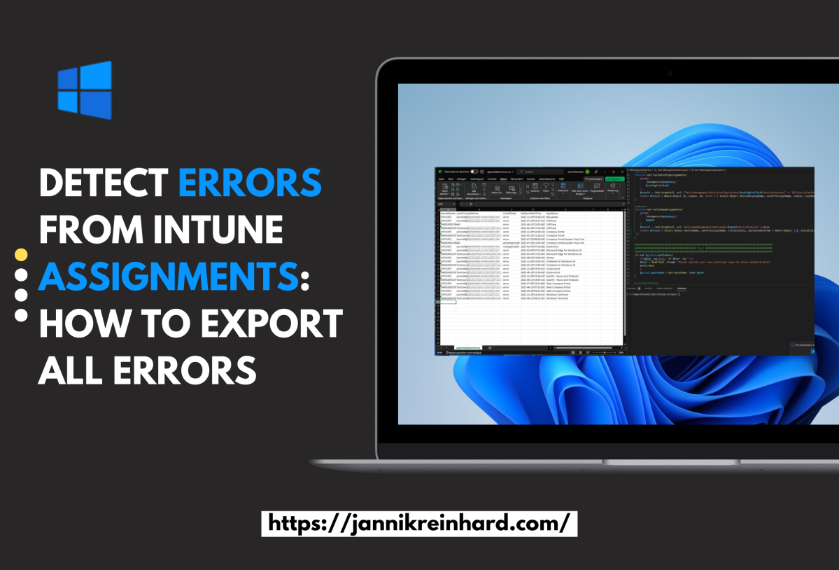 Detect Errors from Intune Assignments: How to Export all Errors