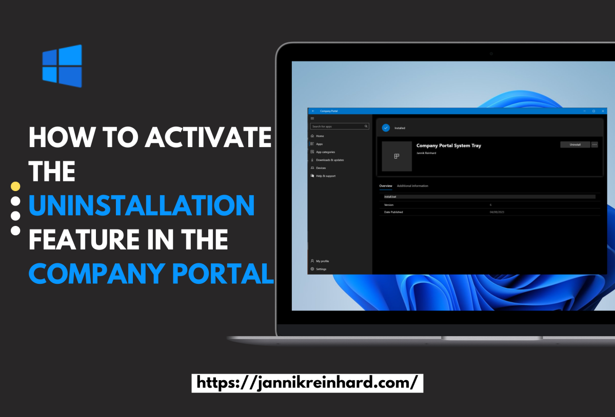 How to activate the uninstallation feature in the Company Portal