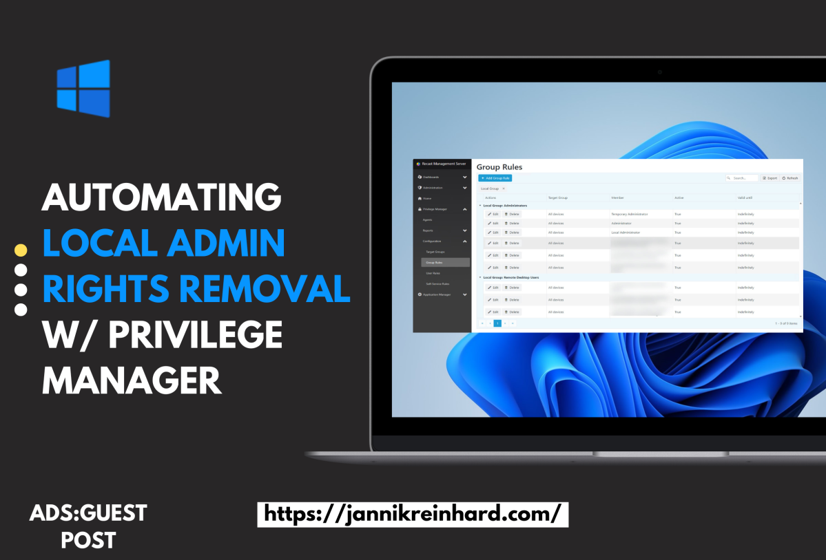 Automating Local Admin Rights Removal w/ Privilege Manager